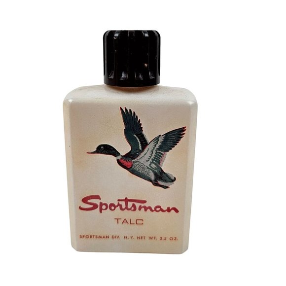 Vintage Sportsman Talc 2.5 Oz Health Beauty Glass Bottle - Picture 1 of 7